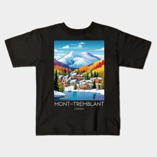 A Pop Art Travel Print of Mont Tremblant - Canada Kids T-Shirt